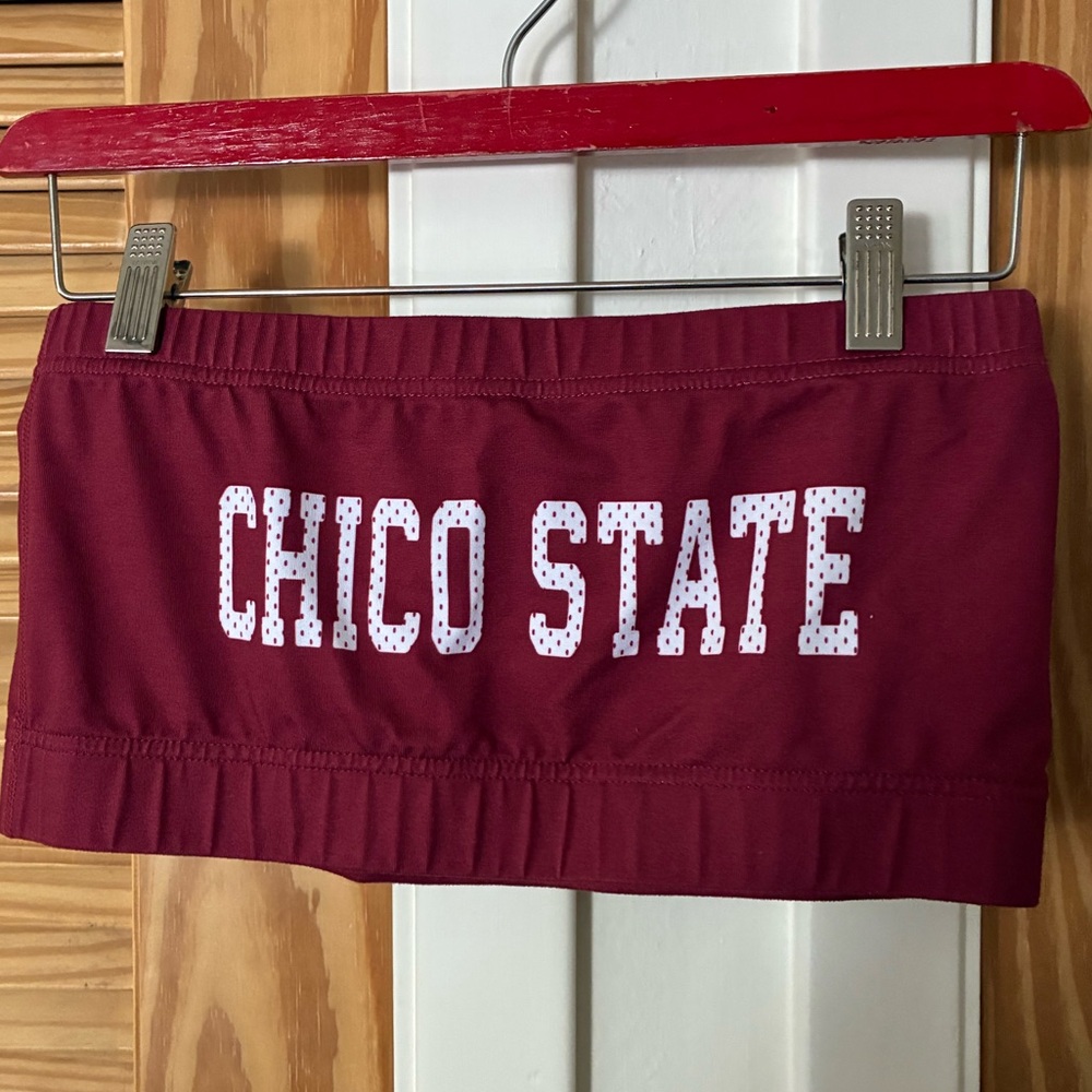 Chico State Maroon Tube Top / bra / bandeau size medium